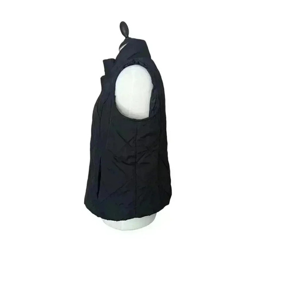 SJB Active Women's Large Black Full Zip Quilted Outerwear Vest Double Pockets - Picture 5 of 8